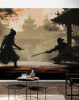 Papier Peint Japonais - Samouraïs En Combat