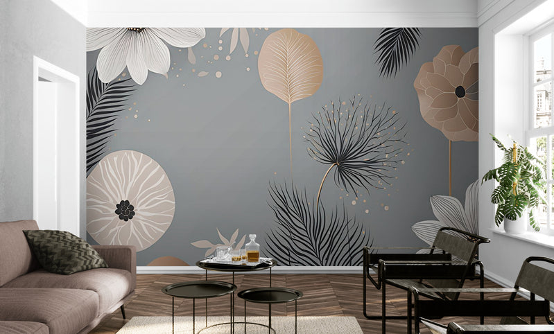 Papier Peint Moderne - Fleur Design