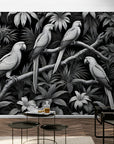 Papier Peint Jungle Tropicale - Ambiance Sombre Avec Animaux