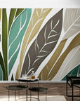 Papier Peint Moderne - Feuilles Tropicales Design