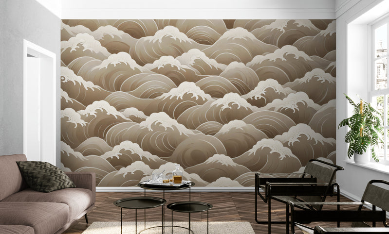 Papier Peint Japonais - Vagues Iconiques