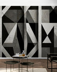 Papier Peint Moderne - Géométrique Noir Et Blanc