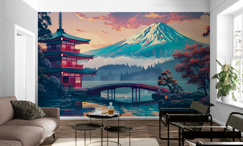 Papier Peint Japonais - Mont Fuji Majestueux