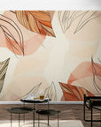Papier Peint Jungle - Feuillage Terracotta