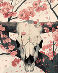 Papier Peint Japonais - Crane Et Cerisier