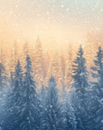 Papier Peint Paysage - Forêt De Sapins Enneigée