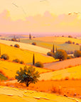 Papier peint campagne - collines de toscane