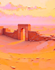 Papier peint déserts - ruines anciennes sous le soleil
