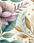 Papier peint fleuri - grands lys aquarelle