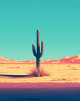 Papier peint déserts - grand cactus solitaire
