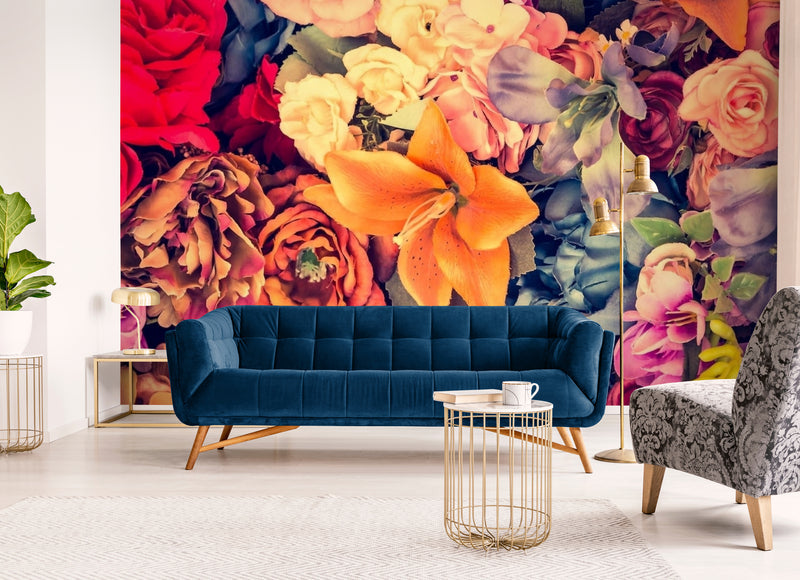 Papier Peint Design - Bouquet De Fleurs