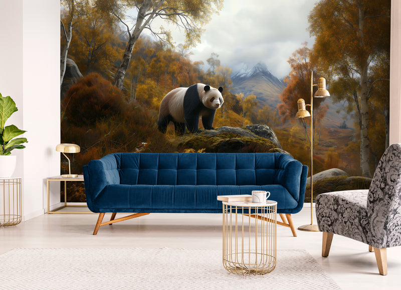Landscape Wallpaper - Panda Autumn Forest