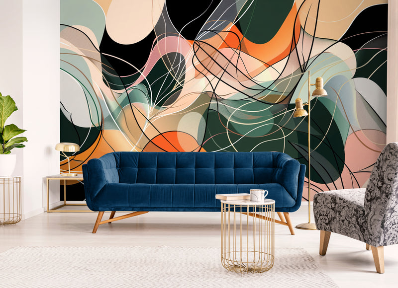 Contemporary Wallpaper - Intertwined Shapes