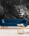 Papier Peint Tropical - Tigre Noir Et Blanc