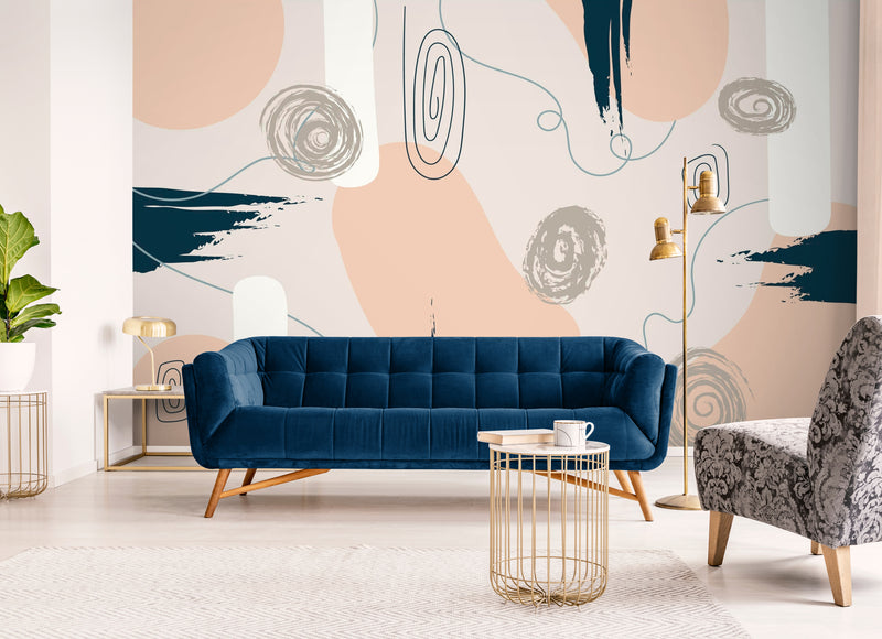 Papier Peint Minimaliste - Rêverie Rosée