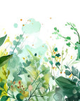Papier peint fleuri - herbes folles printanières