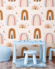 Papier Peint Enfant - Arc-En-Ciel Terracotta