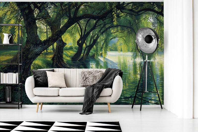 Papier Peint Nature - Arbres Au Bord De L’eau