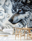 Papier Peint Abstrait - Loup Mystique