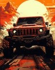 Wallpaper illustration – 4x4 and wild adventure