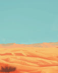 Papier peint déserts - dunes sous le soleil couchant