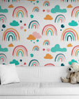 Papier Peint Enfant - Arc-en-Ciel Joyeux
