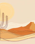 Papier Peint Abstrait - Cactus Dans Le Désert