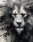 Black and White Wallpaper - Wild Lion Portrait