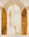 Art Deco wallpaper – textured gold arches