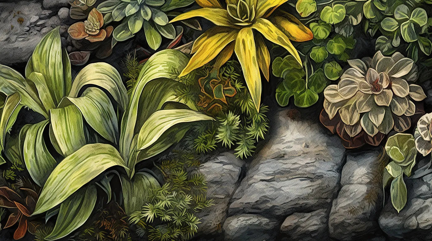 Foliage Wallpaper - Rock Plants