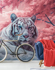 Papier Peint Exotique - Tigre Blanc Majestueux