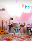 Papier Peint Enfant - Cactus Pastel Et Papillons