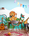 Papier Peint Enfant - Animaux Du Monde