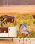 Papier Peint Nature - Prairies Et Bisons