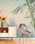 Papier Peint Vintage - Branches De Bambous Exotiques