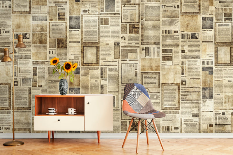 Papier Peint Vintage - Imprimés De Journaux
