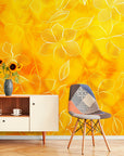 Papier Peint Vibrant - Fleurs Jaunes