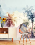 Papier Peint Vintage - Forêt Tropicale De Palmiers