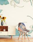 Papier Peint Vintage - Feuilles De Ginkgo Classiques
