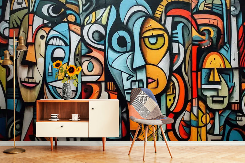 Papier Peint Art & Déco - Visage Graffiti