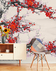 Papier Peint Japonais - Fleurs De Cerisiers Délicates