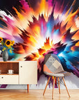 Papier Peint Abstrait - Éclat De Couleurs