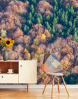 Papier Peint Forêt De Pins - Vue Du Ciel