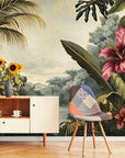 Papier Peint Vintage - Paysage Tropical