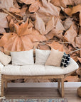 Papier Peint Nature - Feuillage Marron