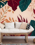 Papier Peint Illustration - Feuillage Tropical Exotique