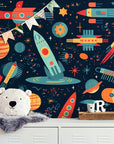 Papier Peint Enfant - Vaisseaux Spatiaux En Exploration