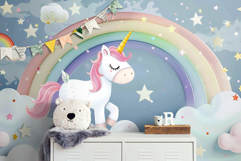 Papier Peint Enfant - Arc-En-Ciel