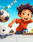 Papier Peint Enfant - Ballon De Foot Cartoon