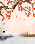 Papier Peint Enfant - Cerisiers En Fleurs
